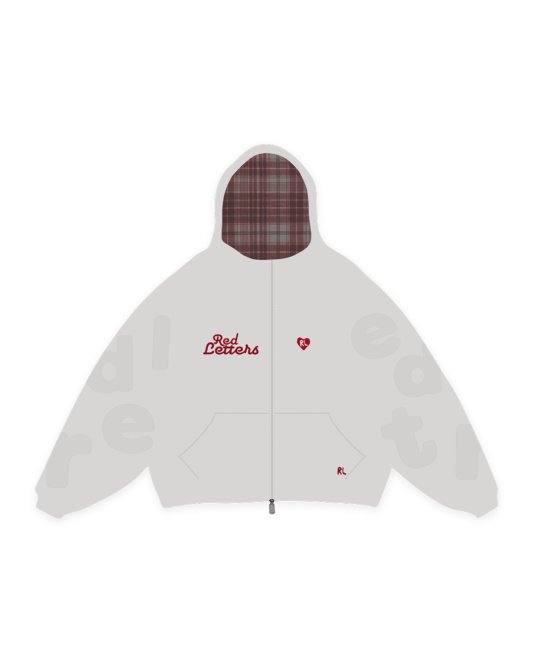 Dis Stressed Scattered Zip Up by Red Letters