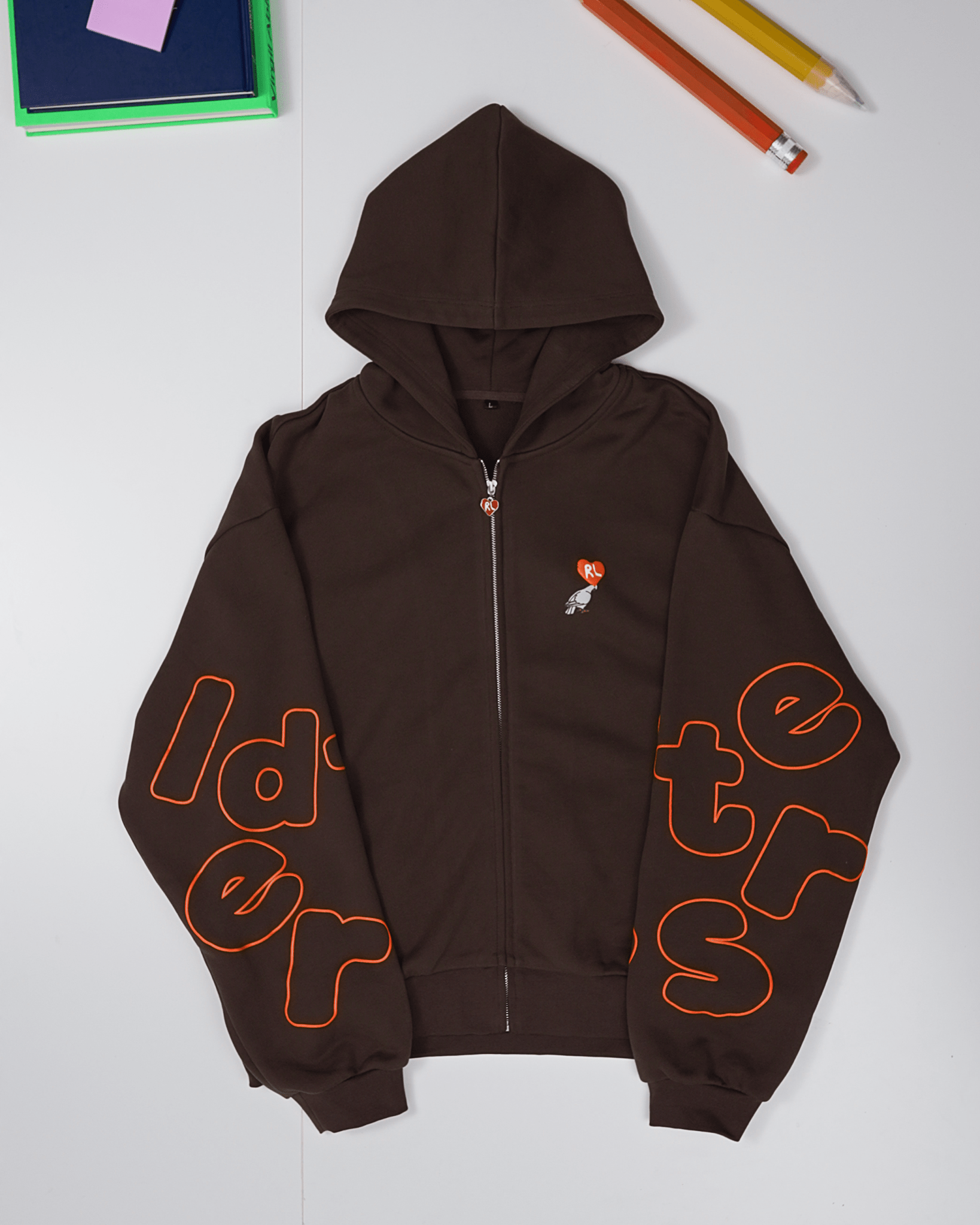 Don't Fit In Scattered Zip Up by Red Letters