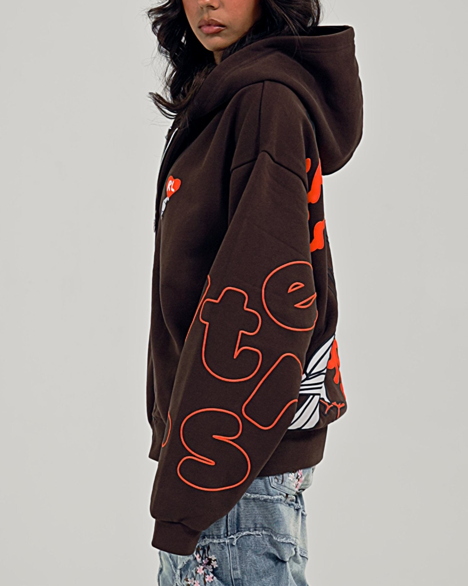 Don't Fit In Scattered Zip Up by Red Letters