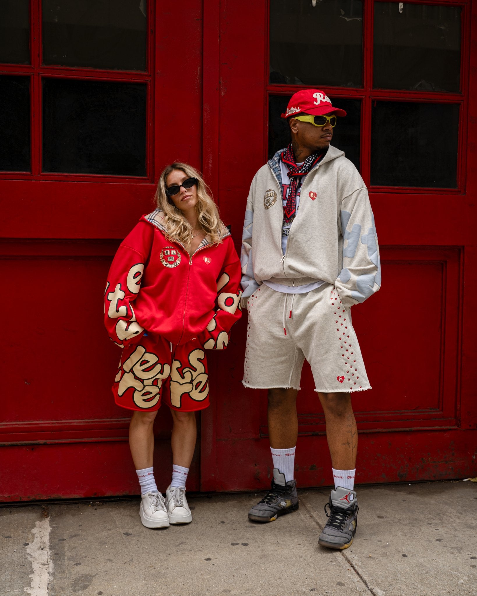 RL Uni Scattered Zip Up - Red