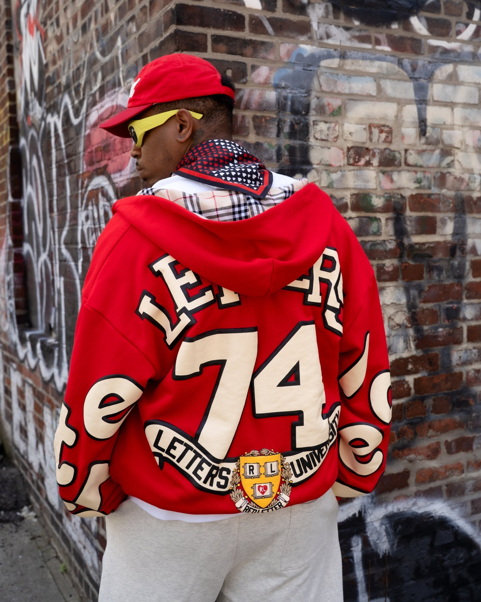 RL Uni Scattered Zip Up - Red