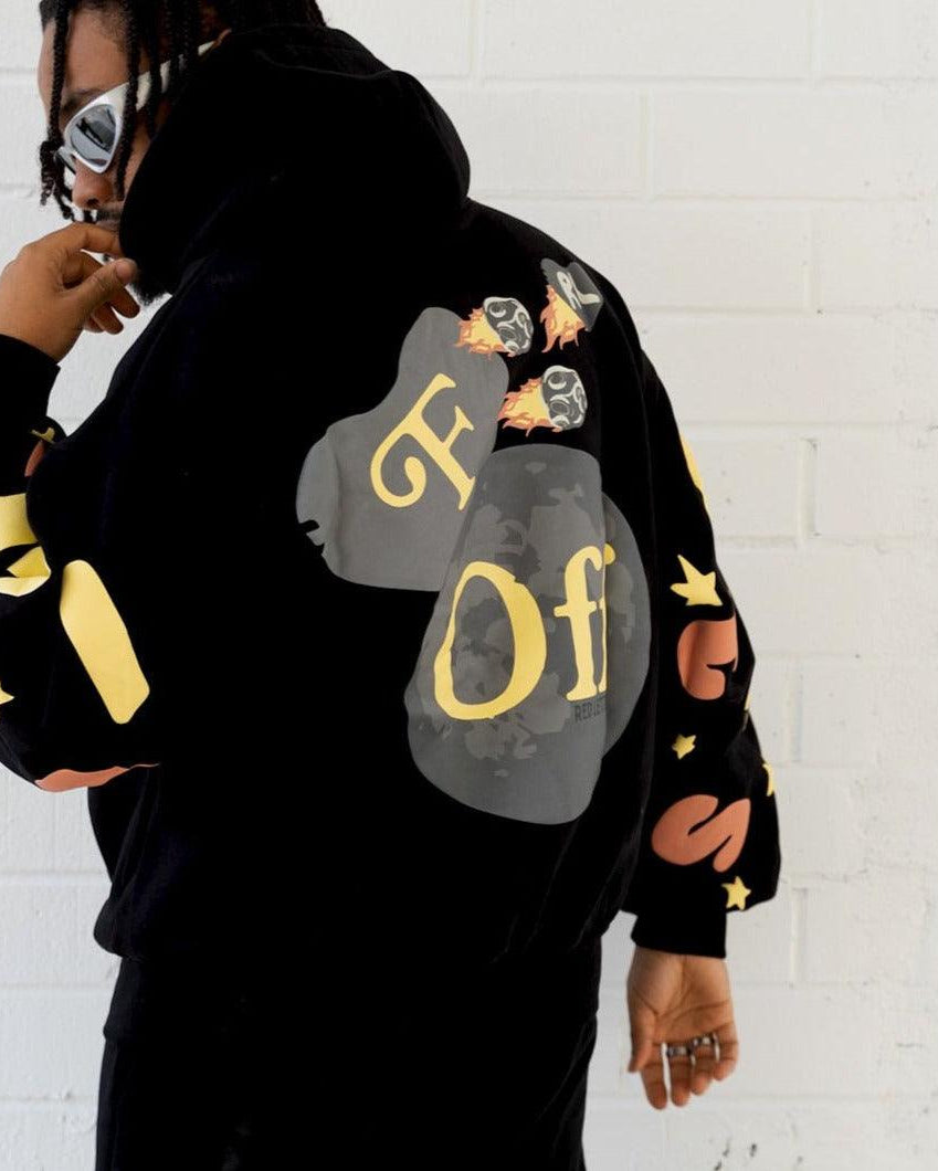 F** Off Scattered Hoodie - Red Letters