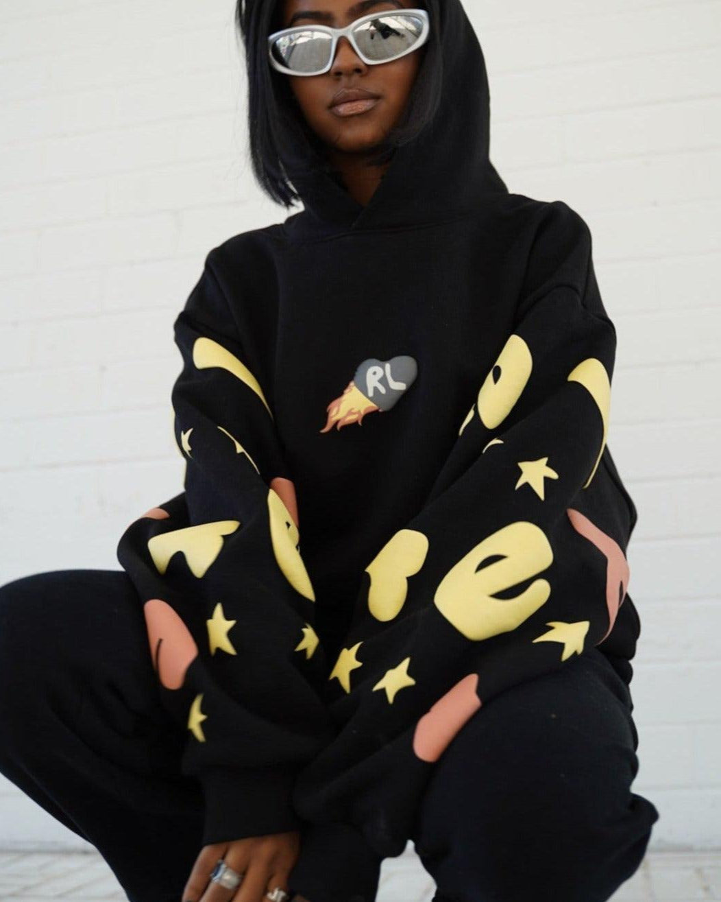 F** Off Scattered Hoodie - Red Letters