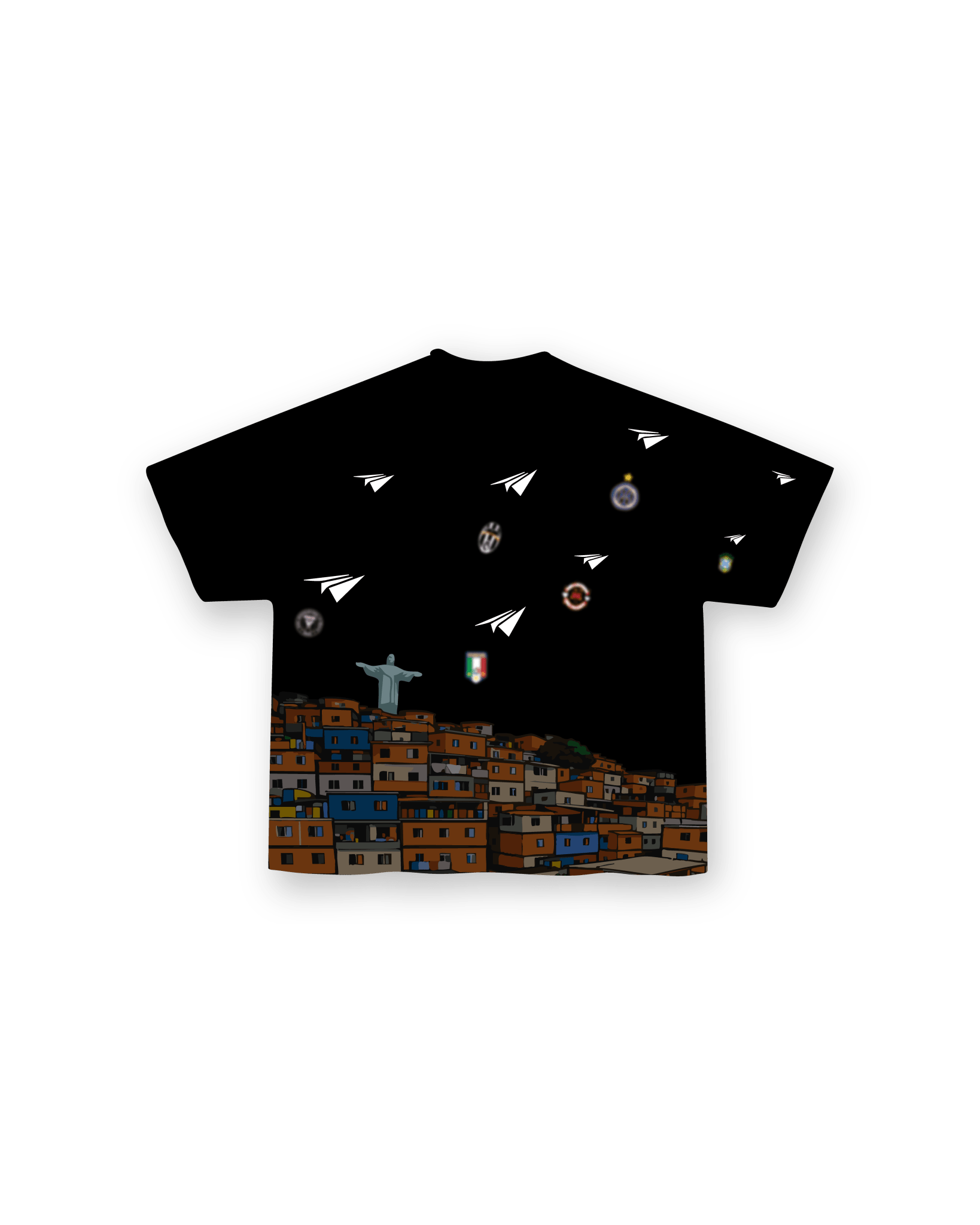 Favelas Tee - Red Letters