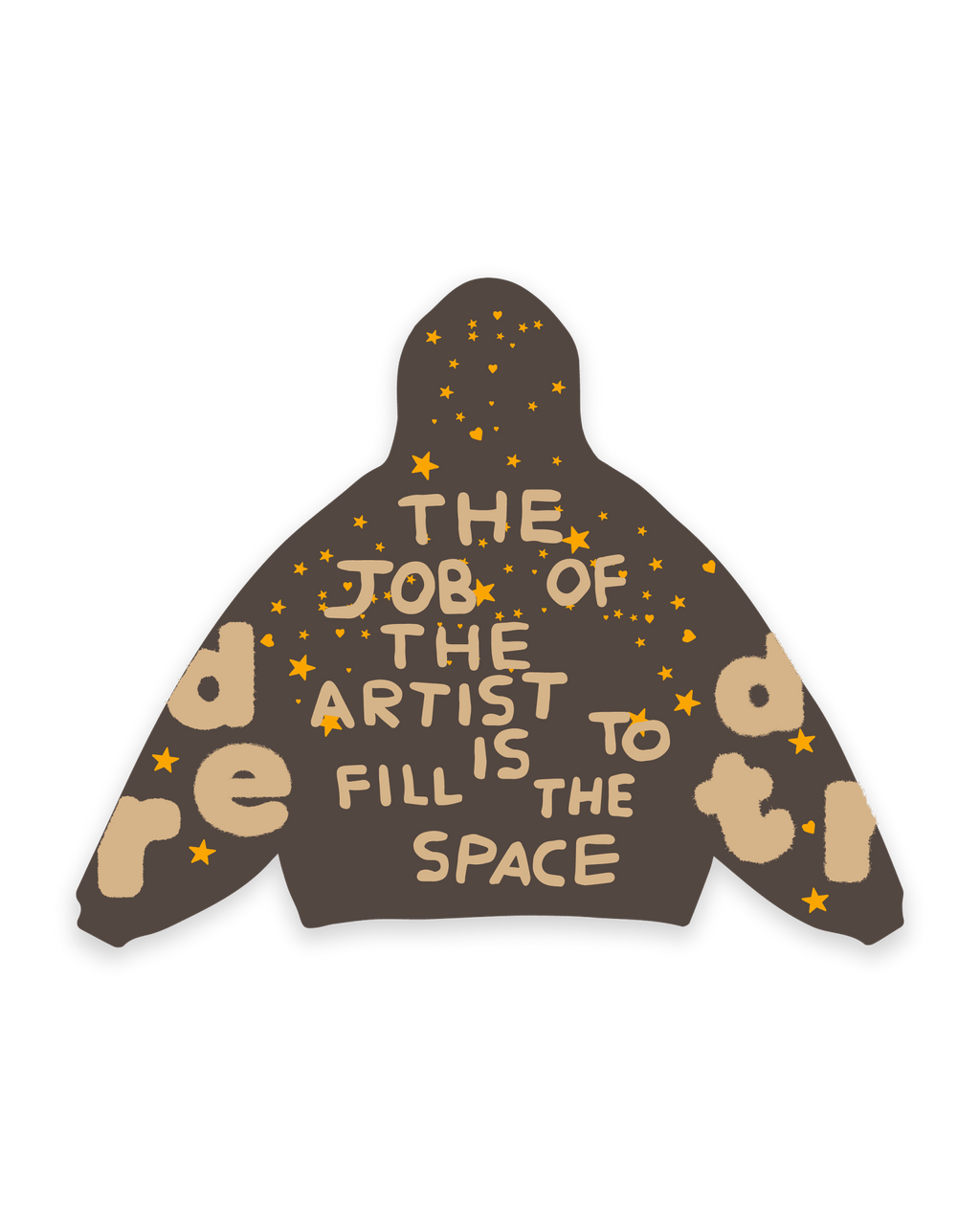 Fill The Space Scattered Zip Up by Red Letters