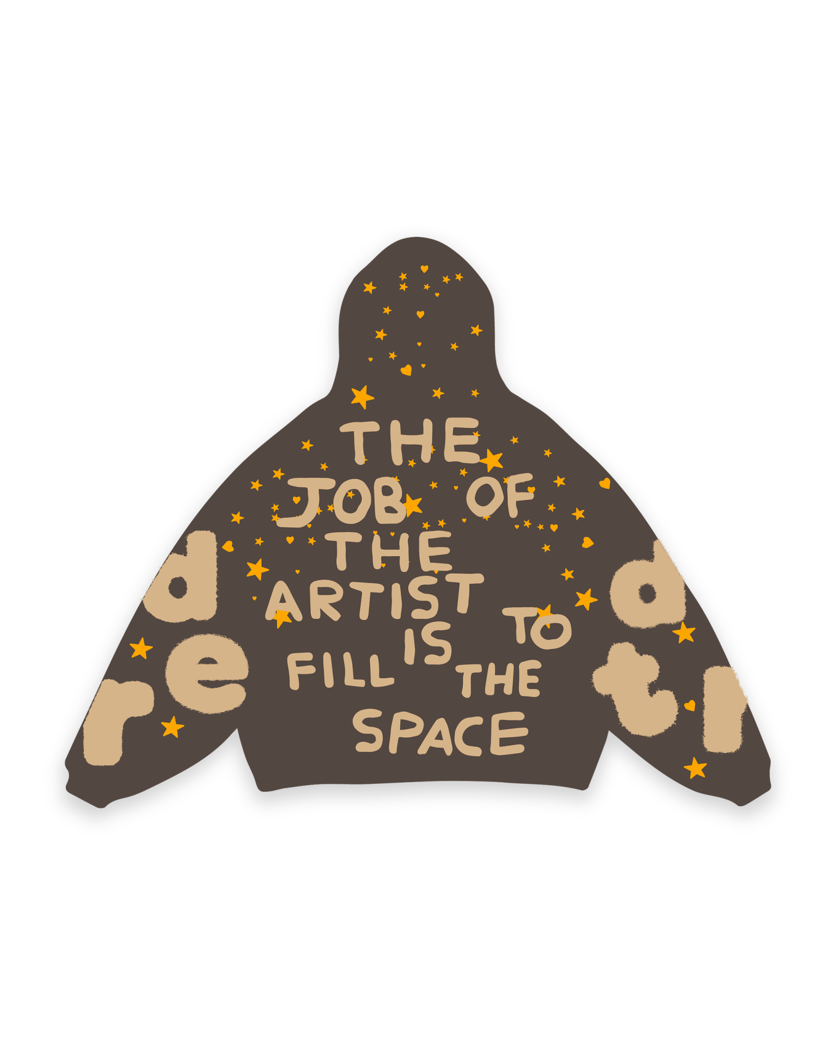 Fill The Space Scattered Zip Up by Red Letters