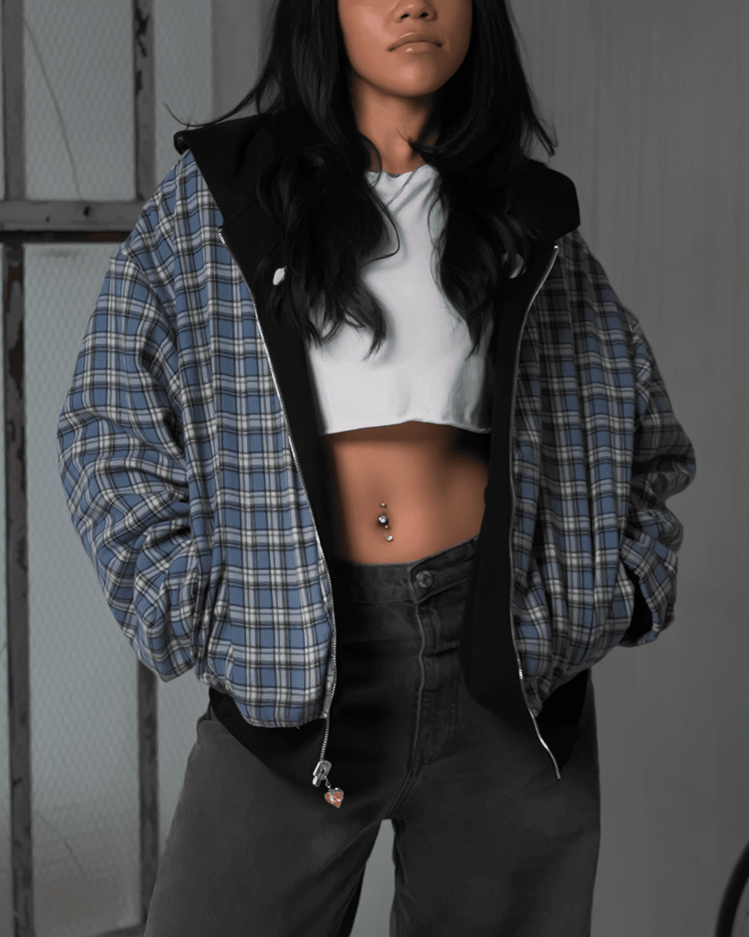 Fly Me To The Moon Scattered Zip Up - Black - Red Letters