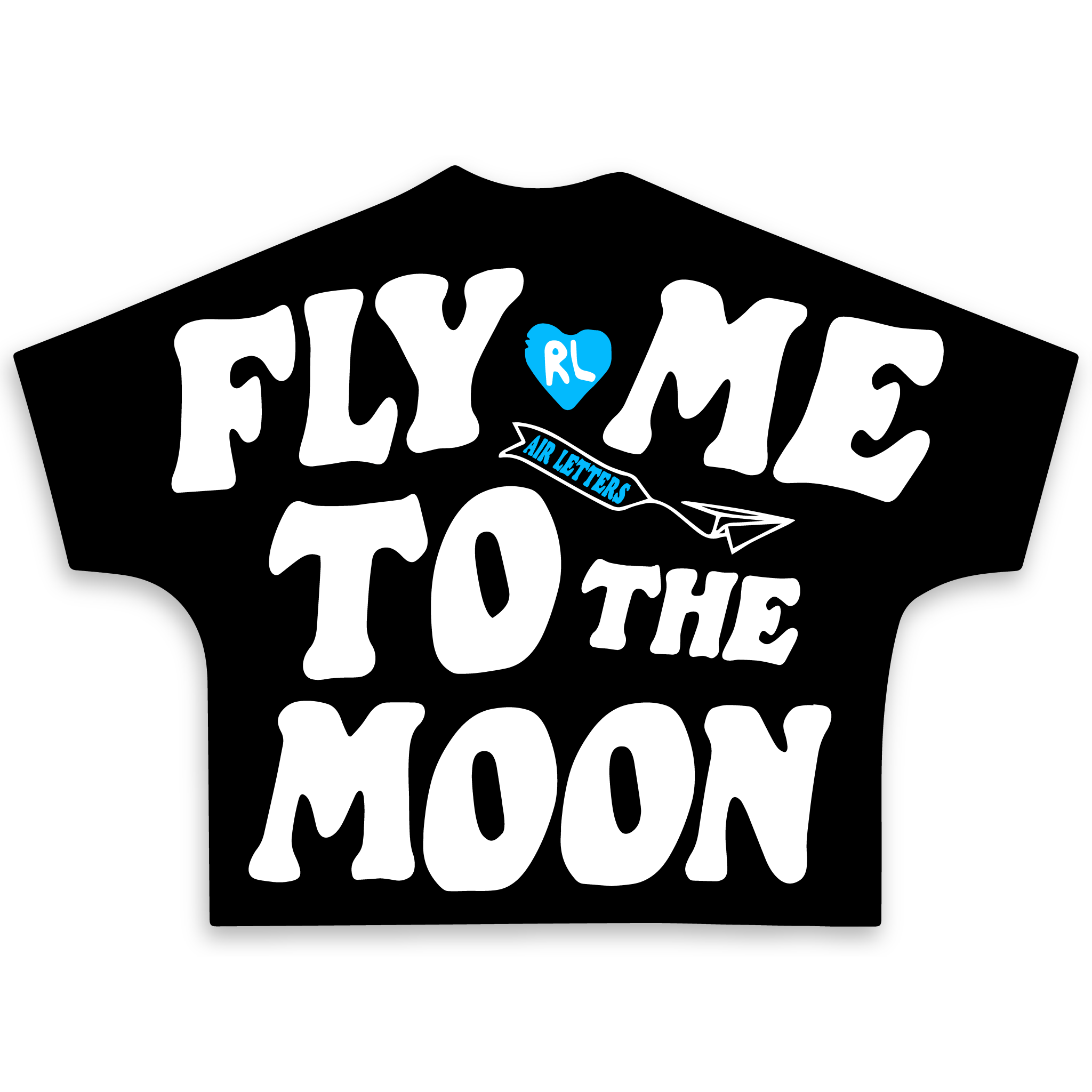 Fly Me To The Moon Tee - Red Letters