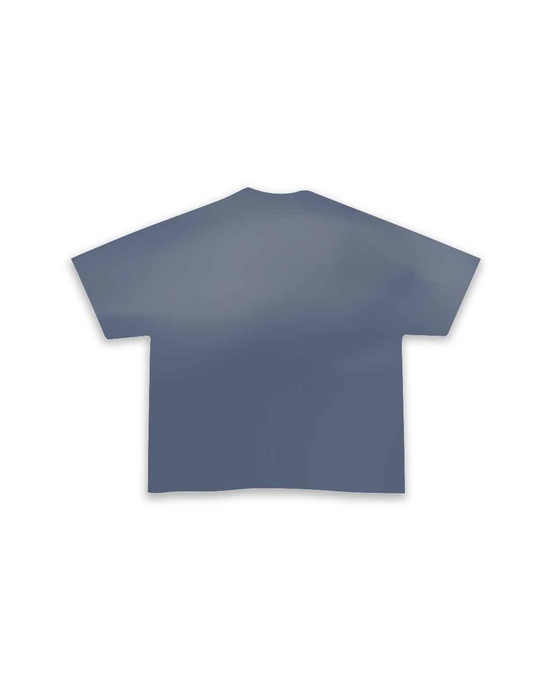 Fred Letters Tee - Washed Denim - Red Letters