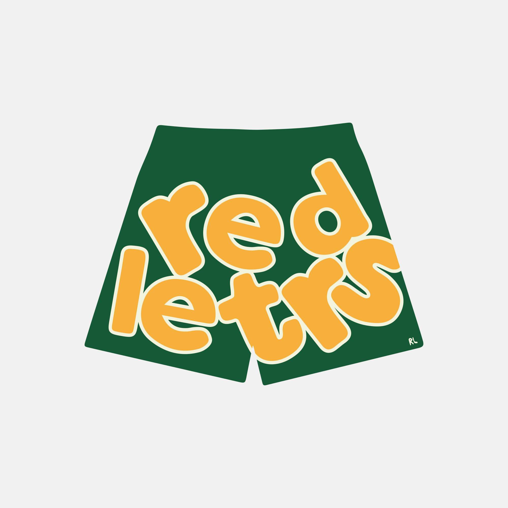 Green Letters Sport Mesh Shorts - RED LETTERS