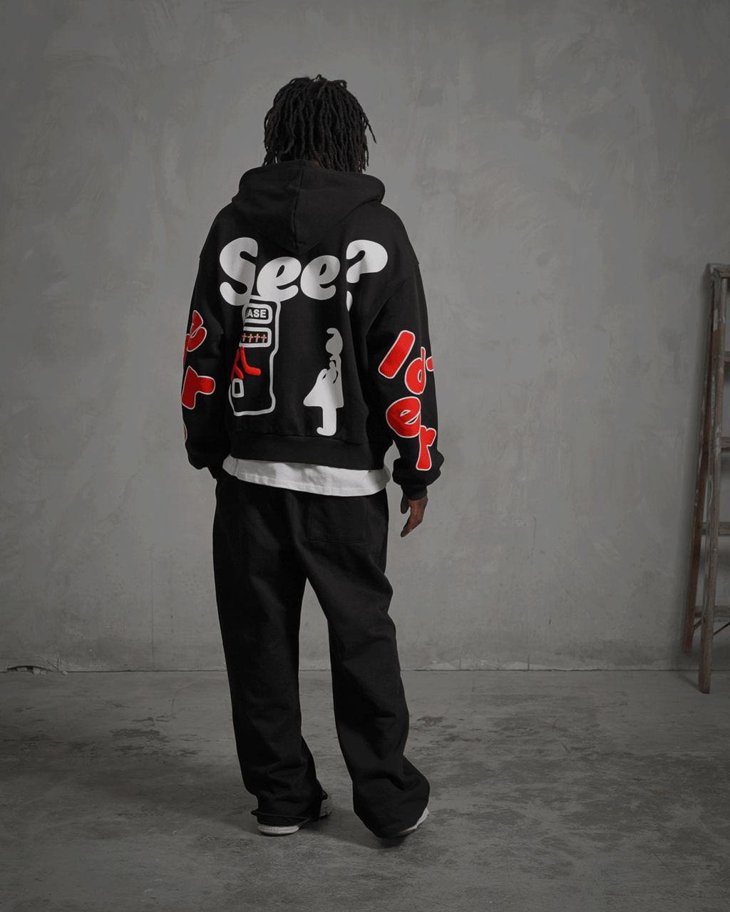 I'll Be At The Bank Scattered Zip Up by Red Letters