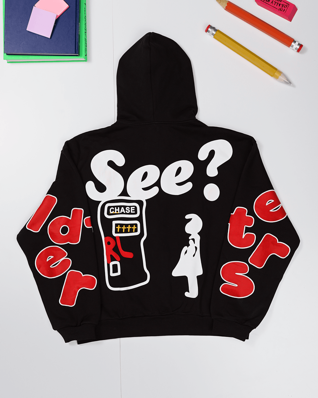 I'll Be At The Bank Scattered Zip Up by Red Letters