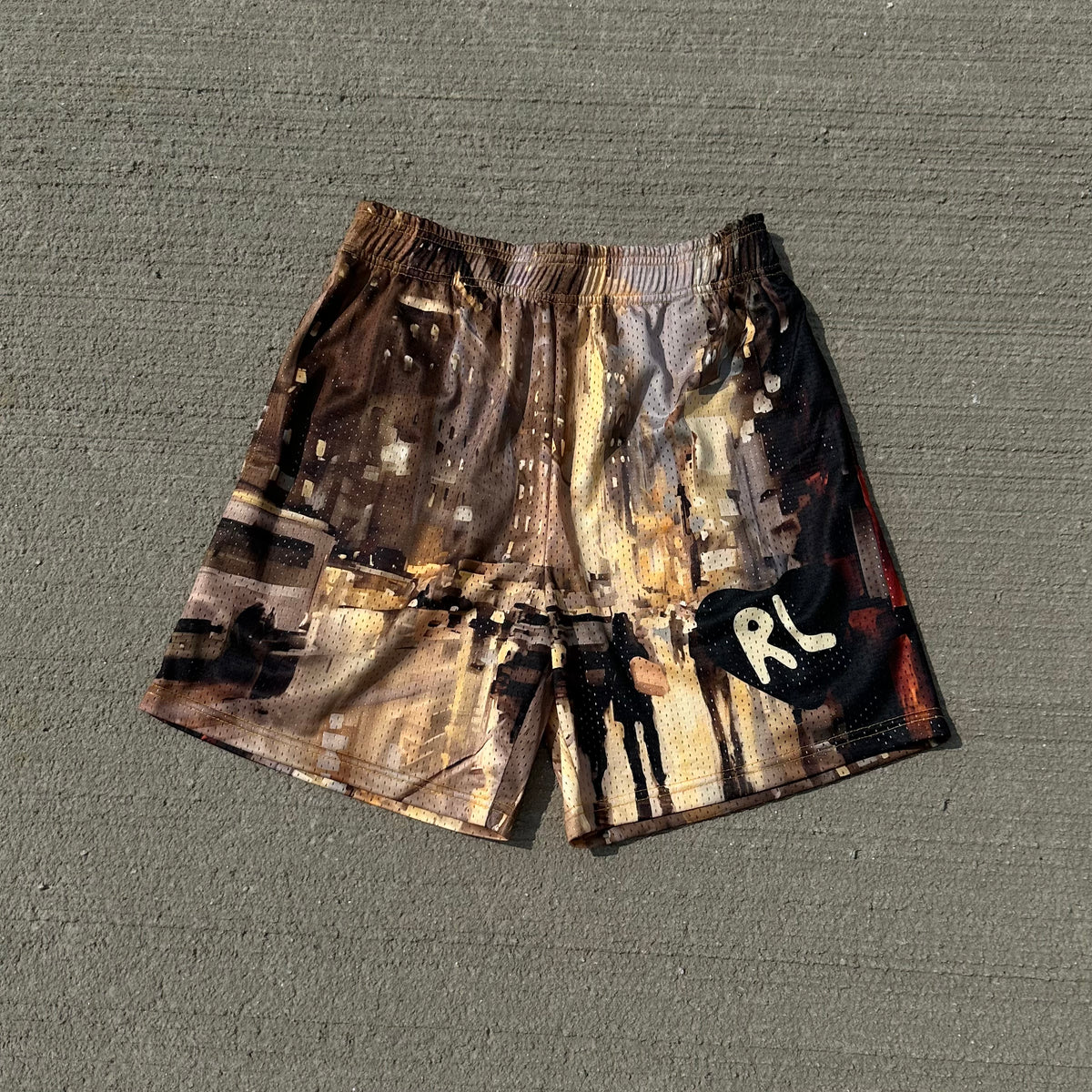 Painted City Mesh Shorts