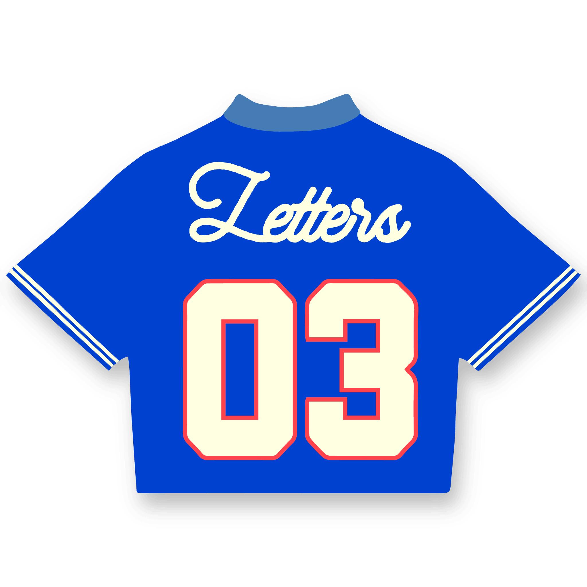 Just a Jersey - Red Letters