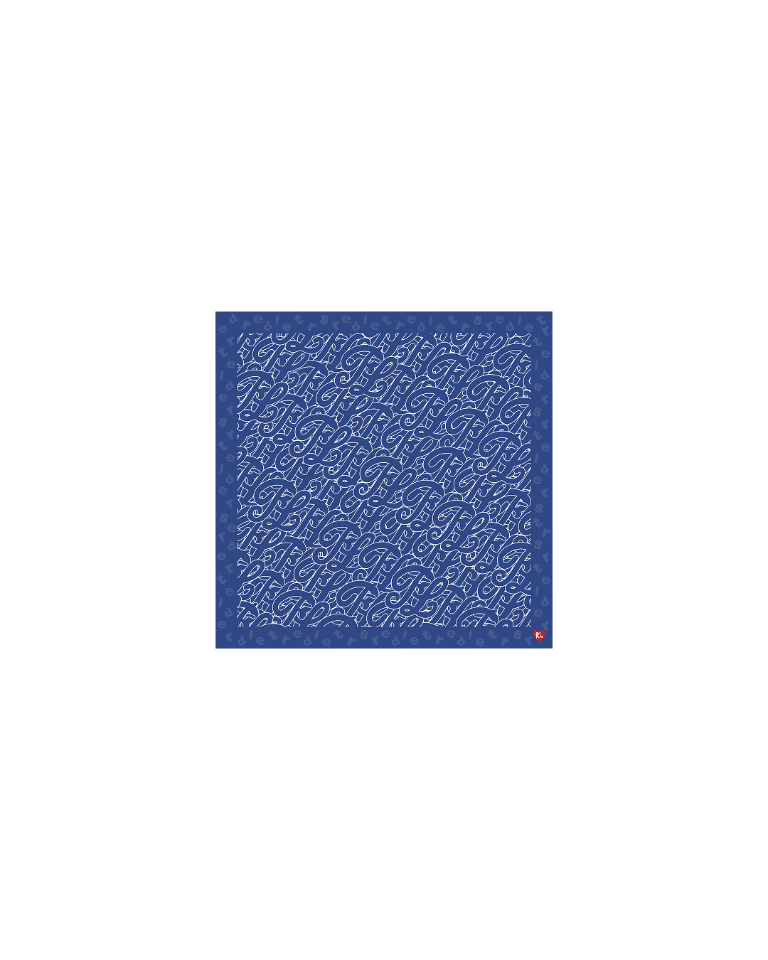 Just Bandanas - Blue - Red Letters
