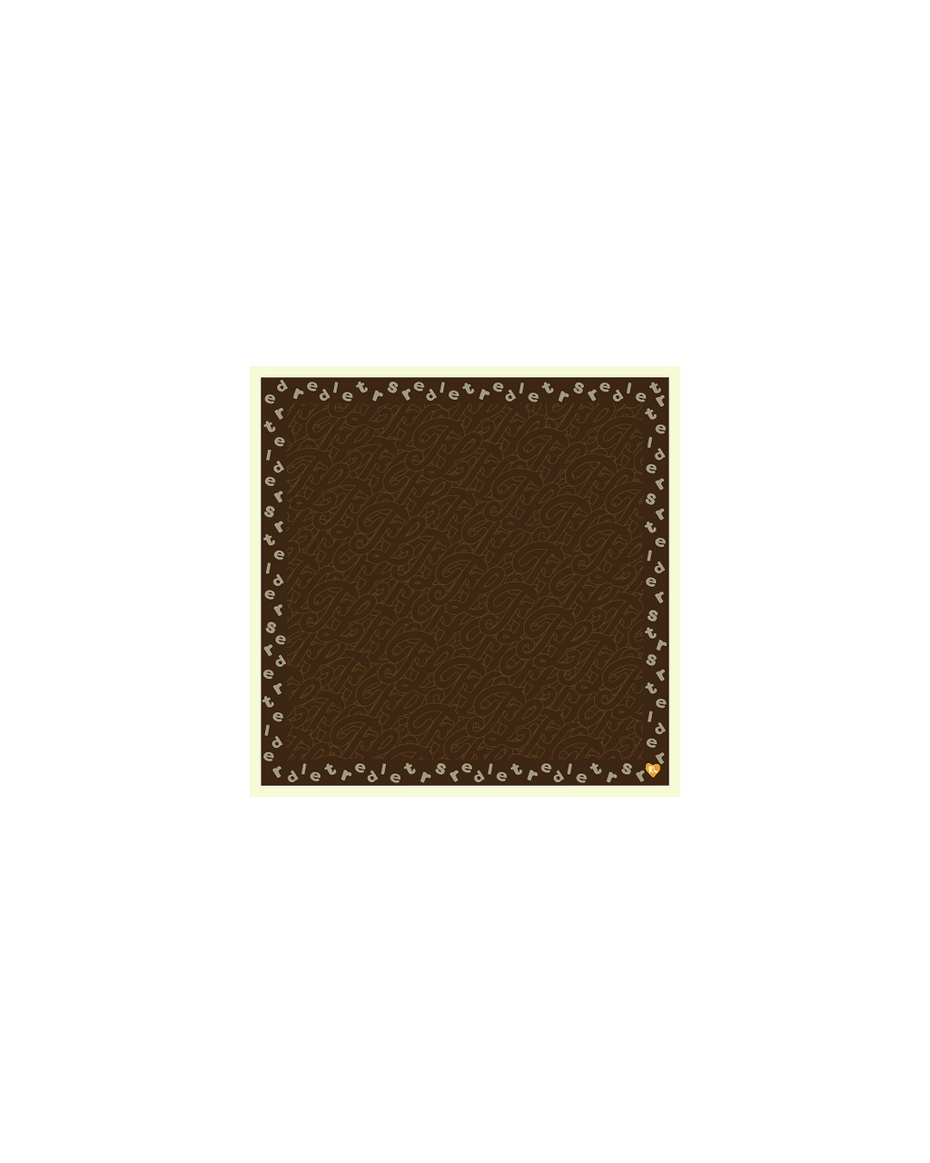 Just Bandanas - Brown - Red Letters