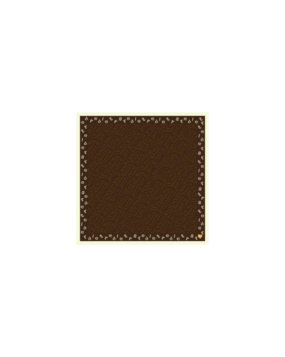Just Bandanas - Brown - Red Letters