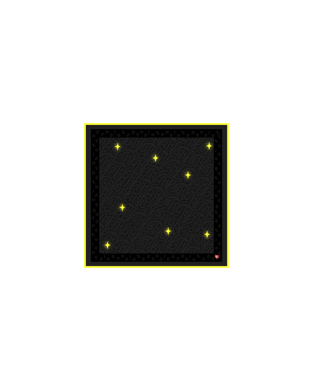 Just Bandanas - Lumen - Red Letters