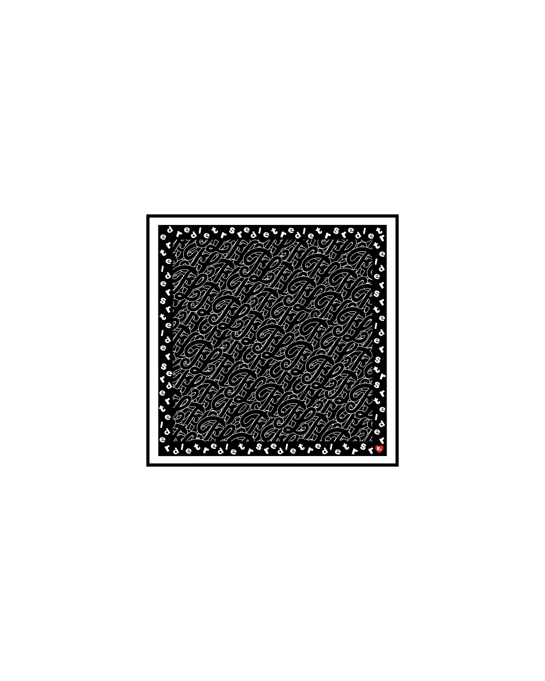 Just Bandanas - Noir - Red Letters
