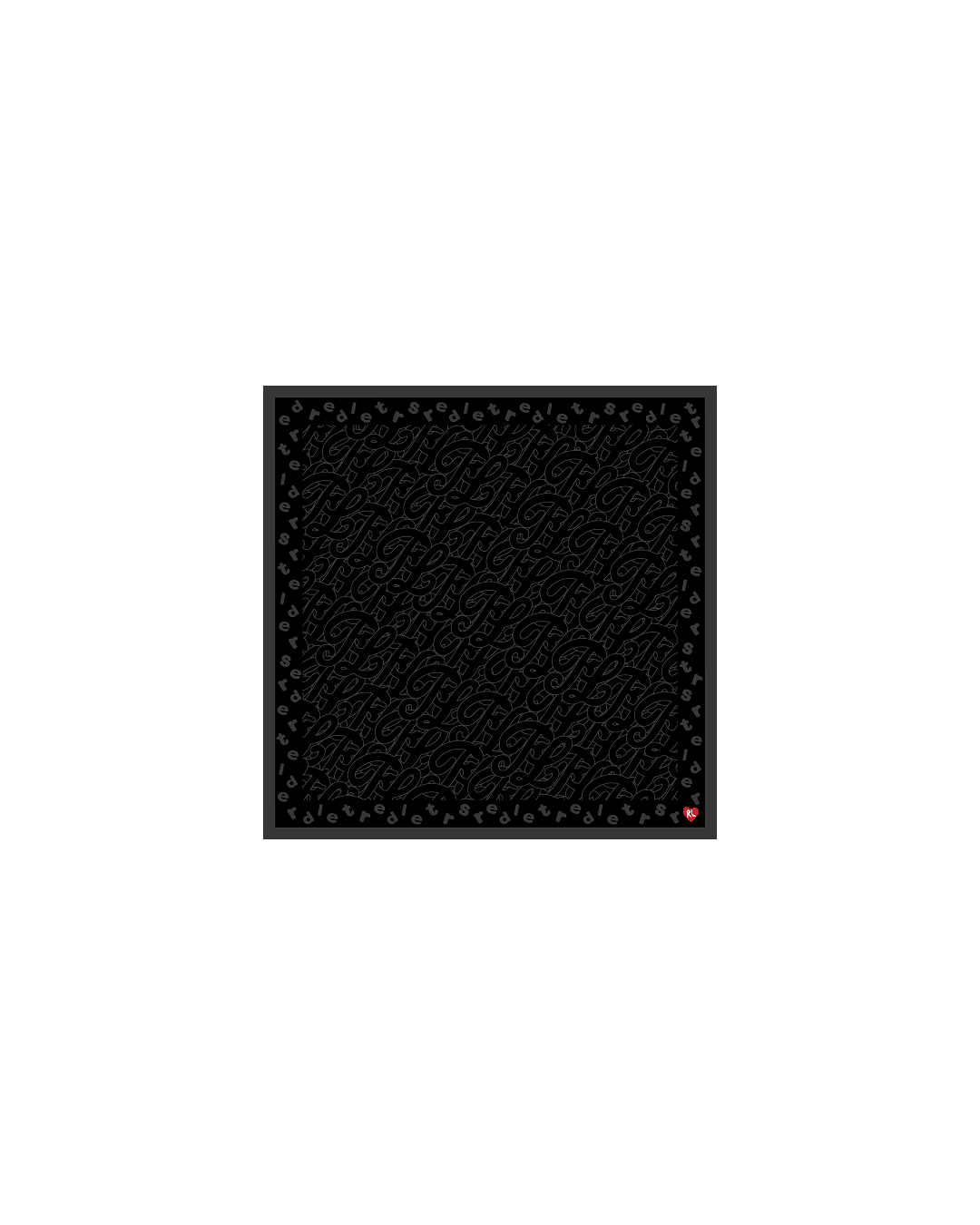 Just Bandanas - Onyx - Red Letters