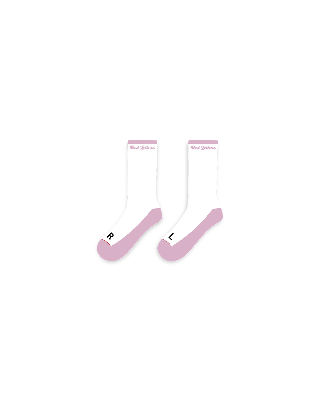 Just Pastel Pink Socks by Red Letters