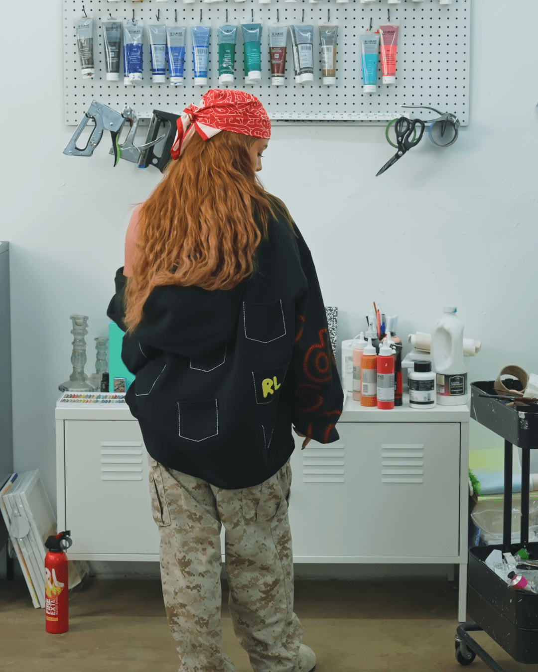 Just Pockets Scattered Zip Up - Red Letters
