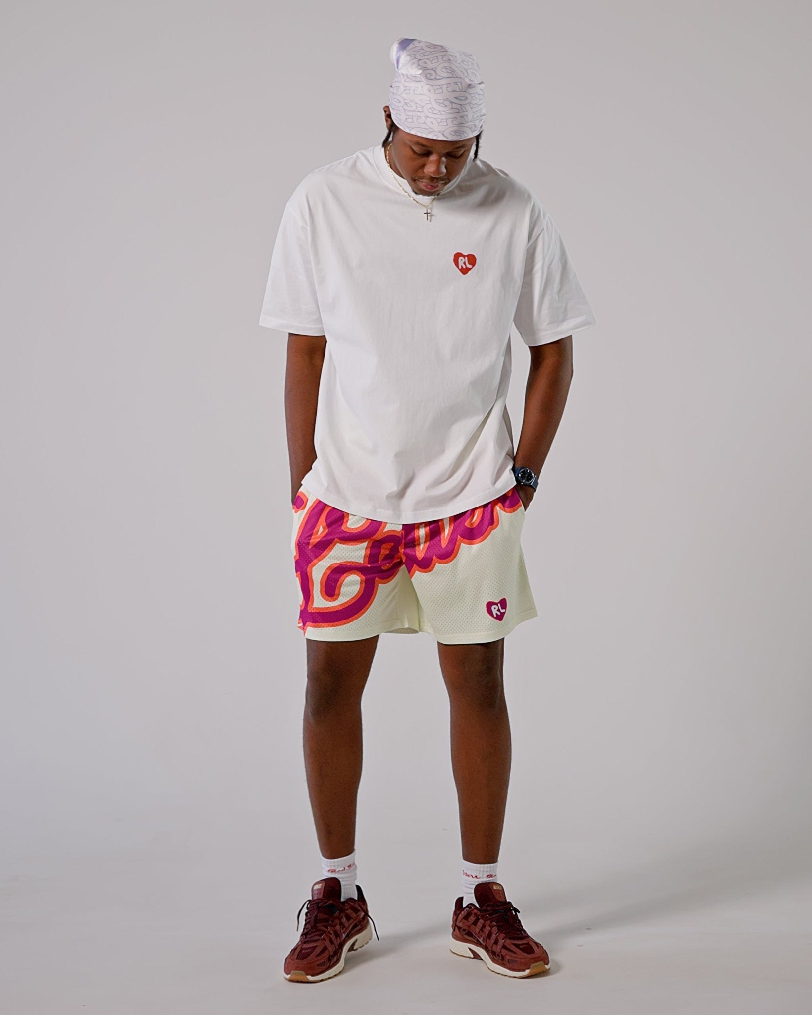 Letters Mesh Shorts - Cream by Red Letters