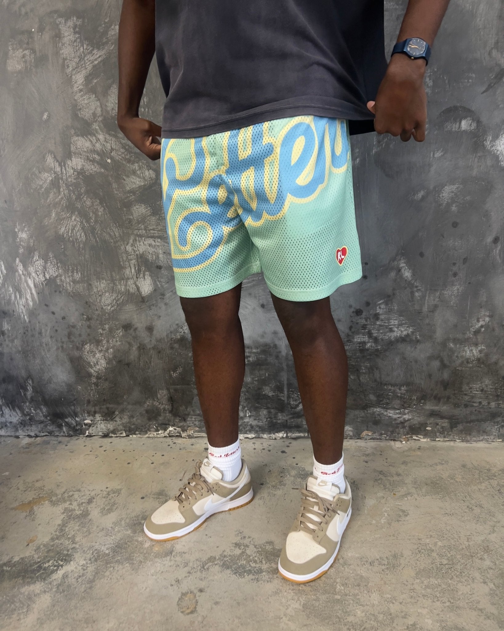 Letters Mesh Shorts - Easter by Red Letters