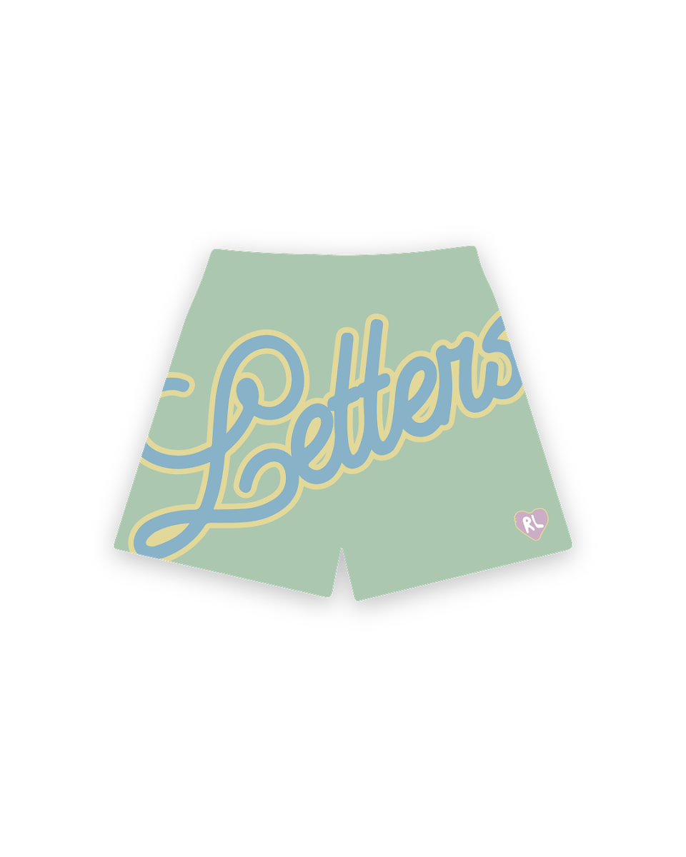Letters Mesh Shorts - Easter - Red Letters