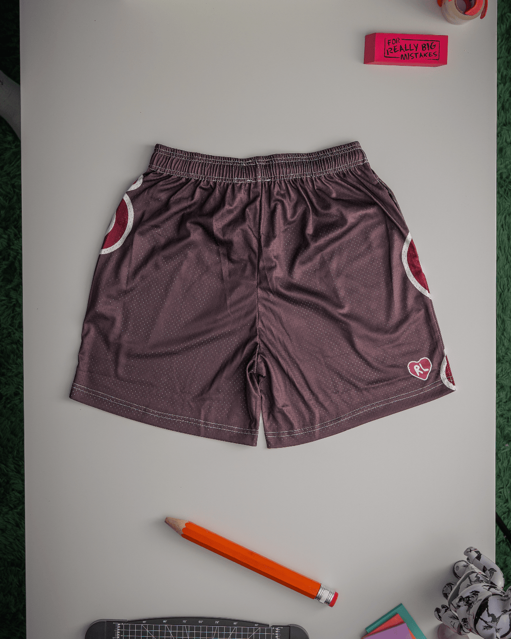 Letters Mesh Shorts - Mocha by Red Letters