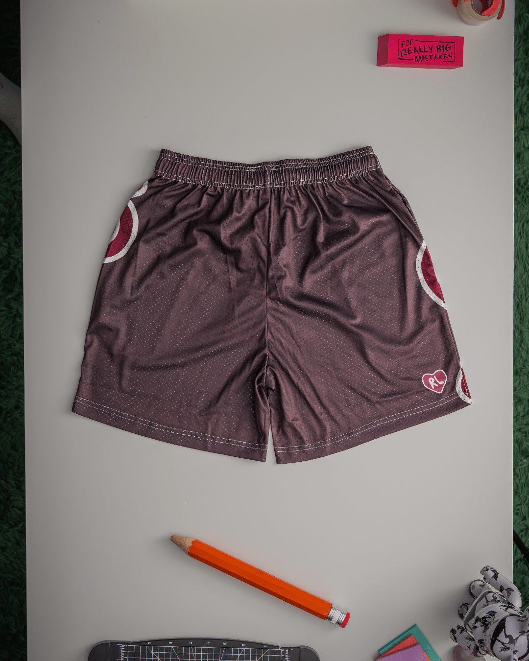 Letters Mesh Shorts - Mocha by Red Letters