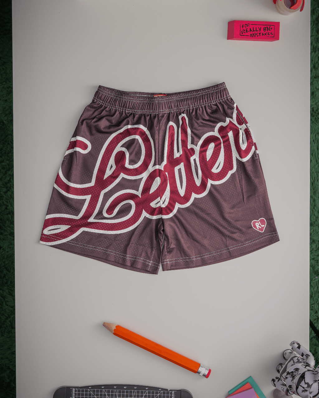Letters Mesh Shorts - Mocha by Red Letters