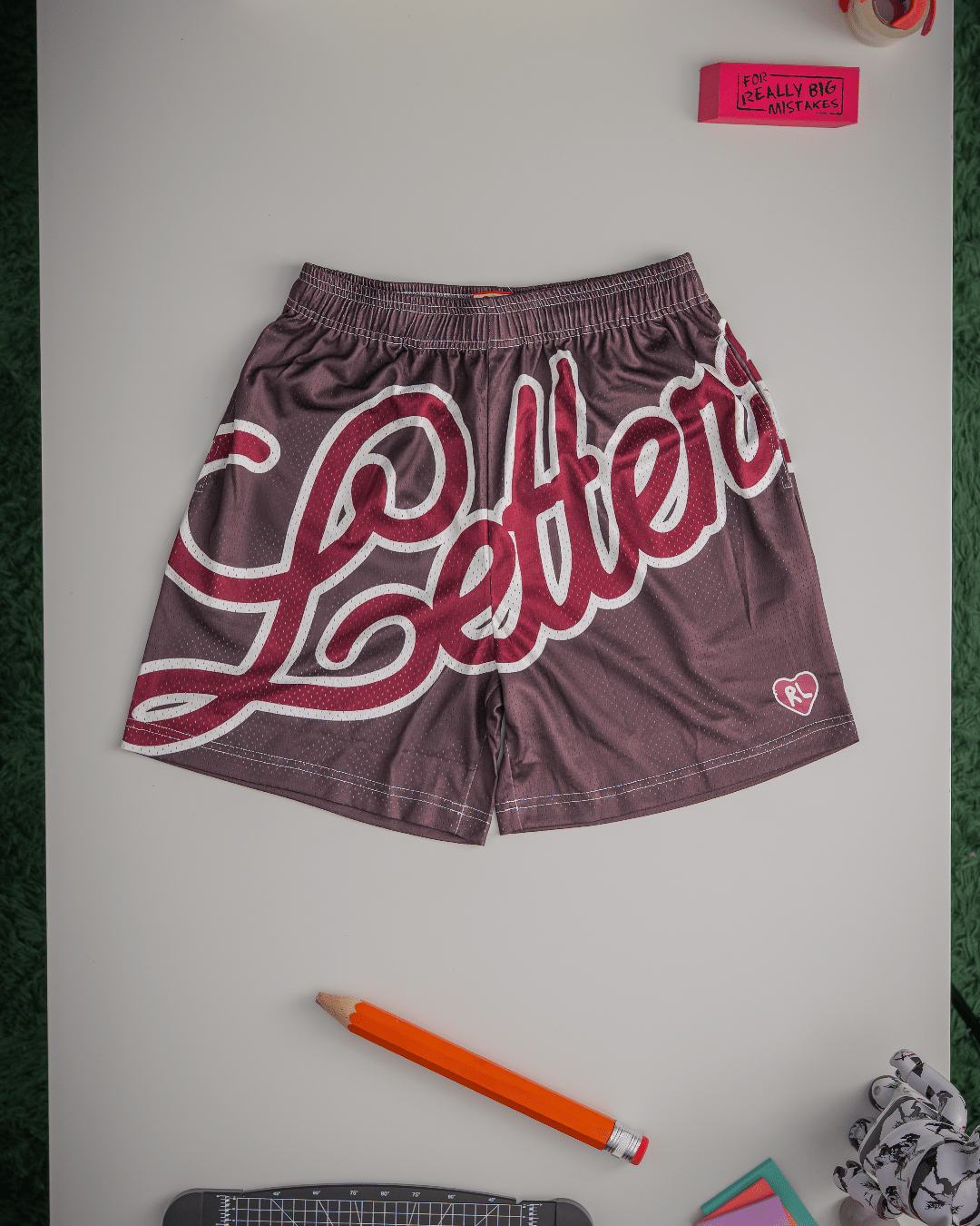 Letters Mesh Shorts - Mocha by Red Letters