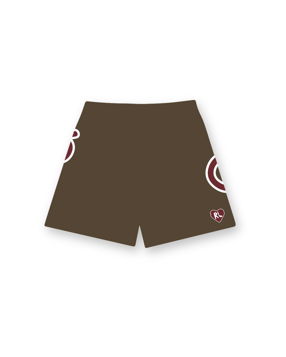 Letters Mesh Shorts - Mocha - Red Letters