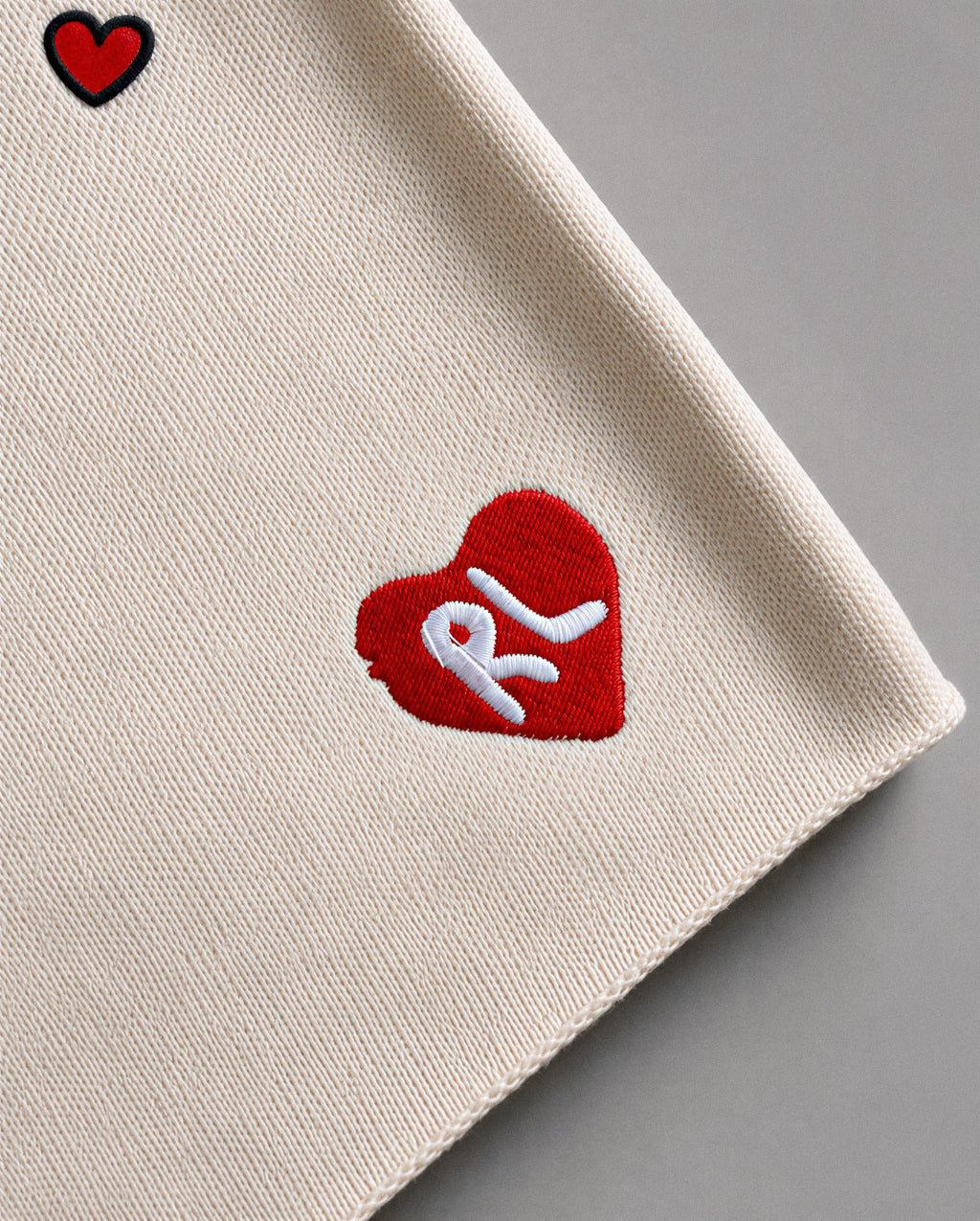 Love Letters French Terry Shorts - Red Letters