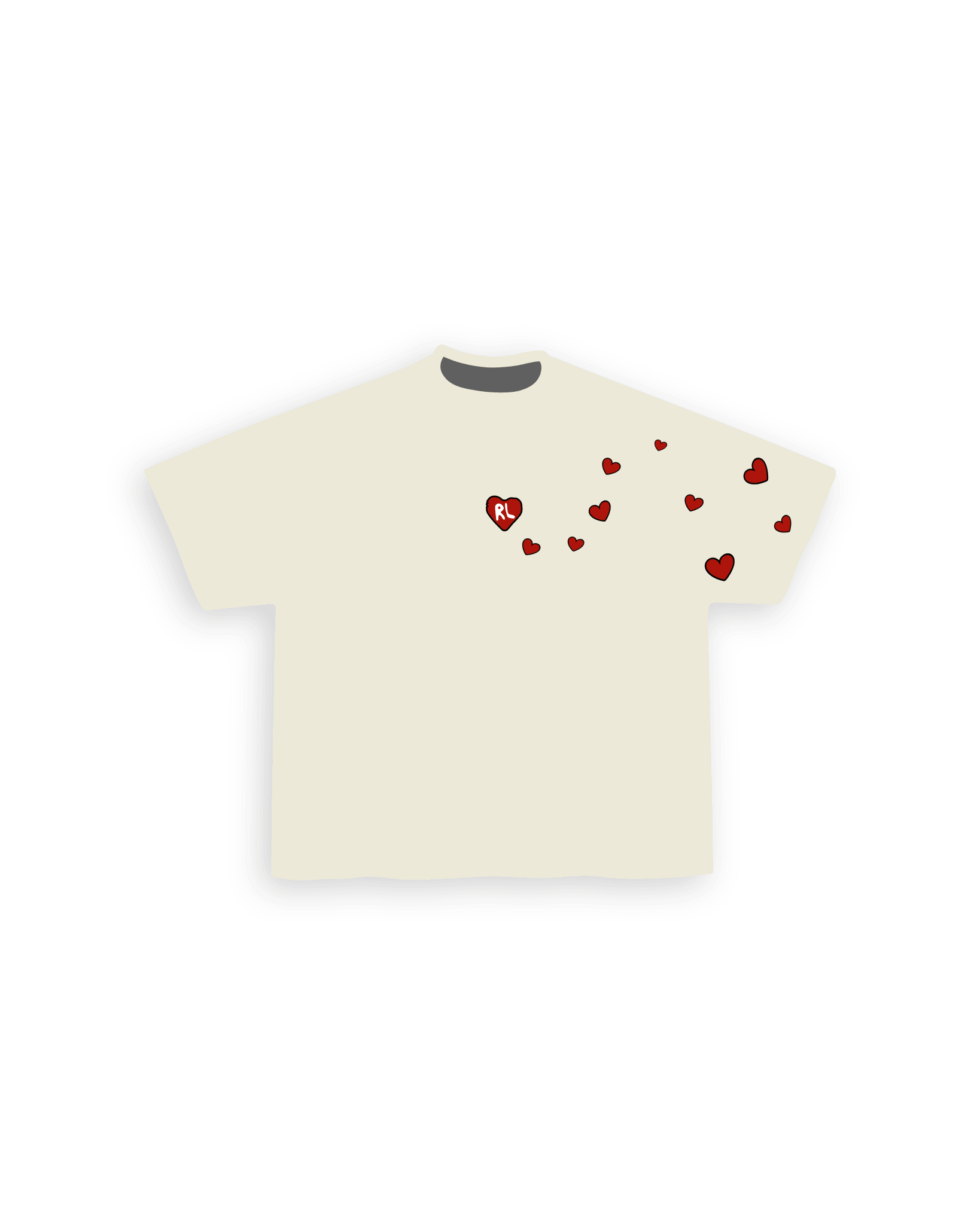 Love Letters Tee - Red Letters