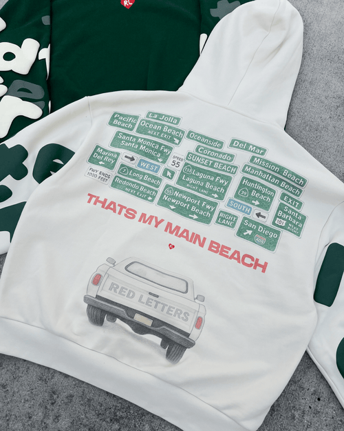 Main Beach Scattered Hoodie by Red Letters