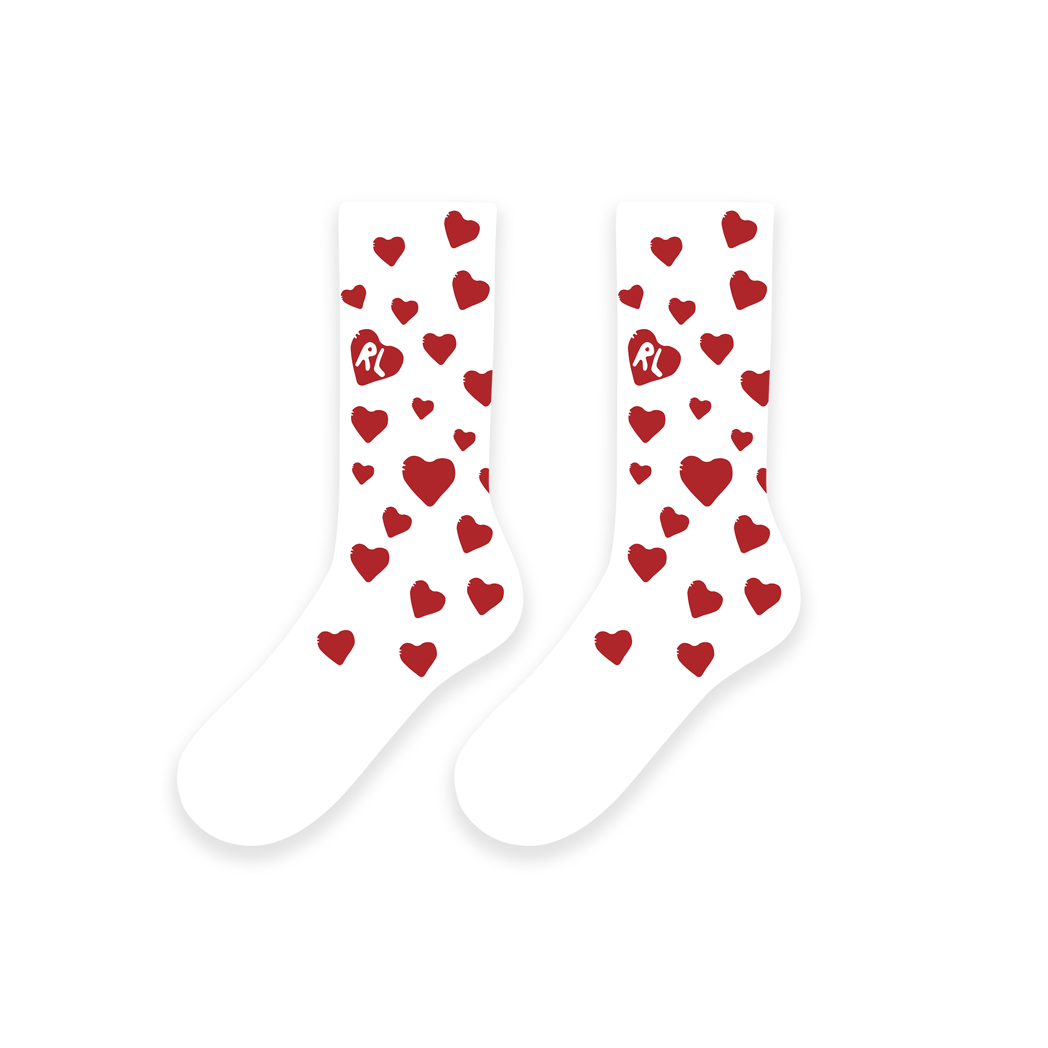 More Love Socks - Red Letters