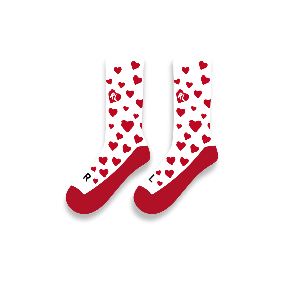 More Love Socks - Red Letters