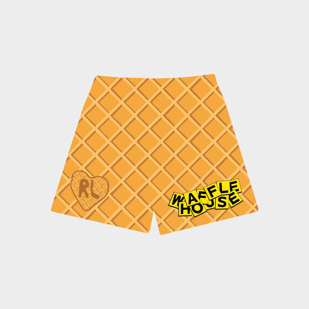 &quot;More Waffles&quot; Mesh Shorts - RED LETTERS