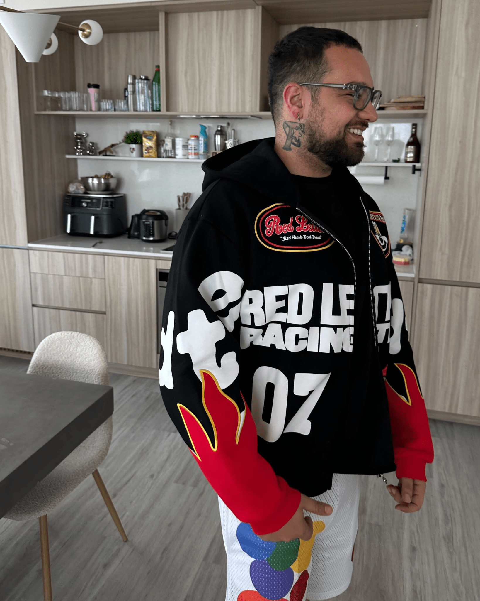 Nashcar Scattered Zip Up by Red Letters