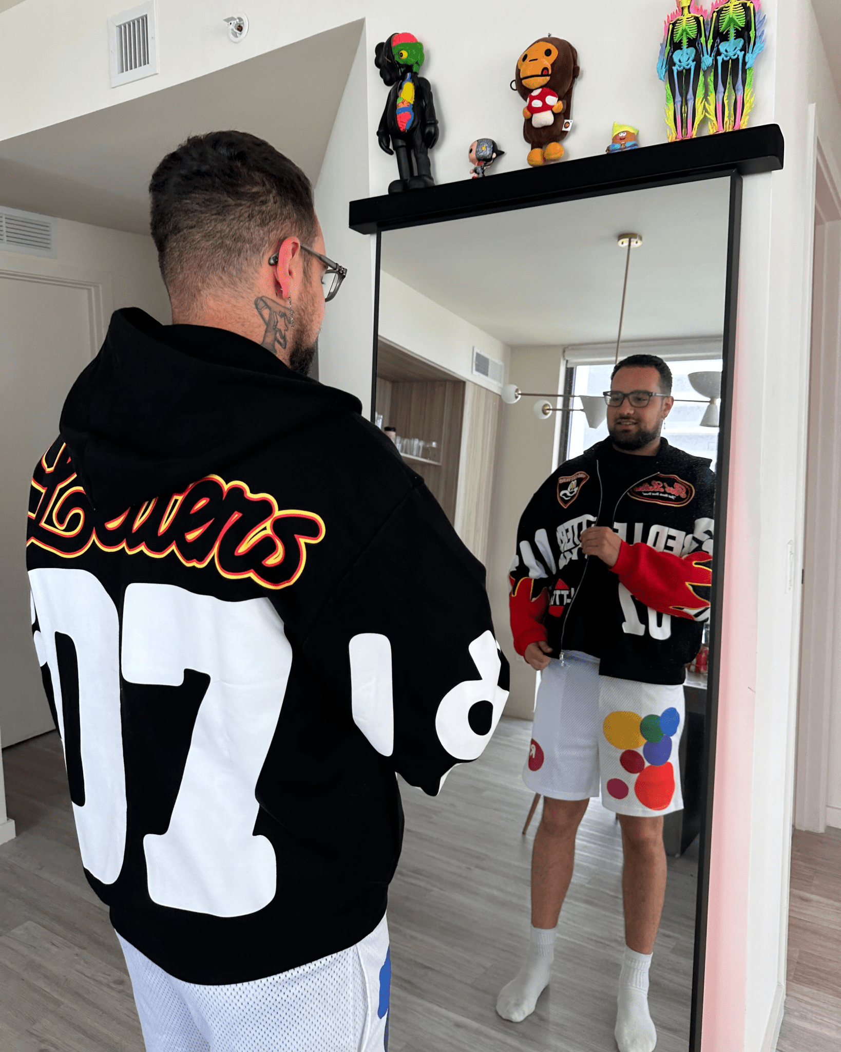 Nashcar Scattered Zip Up by Red Letters