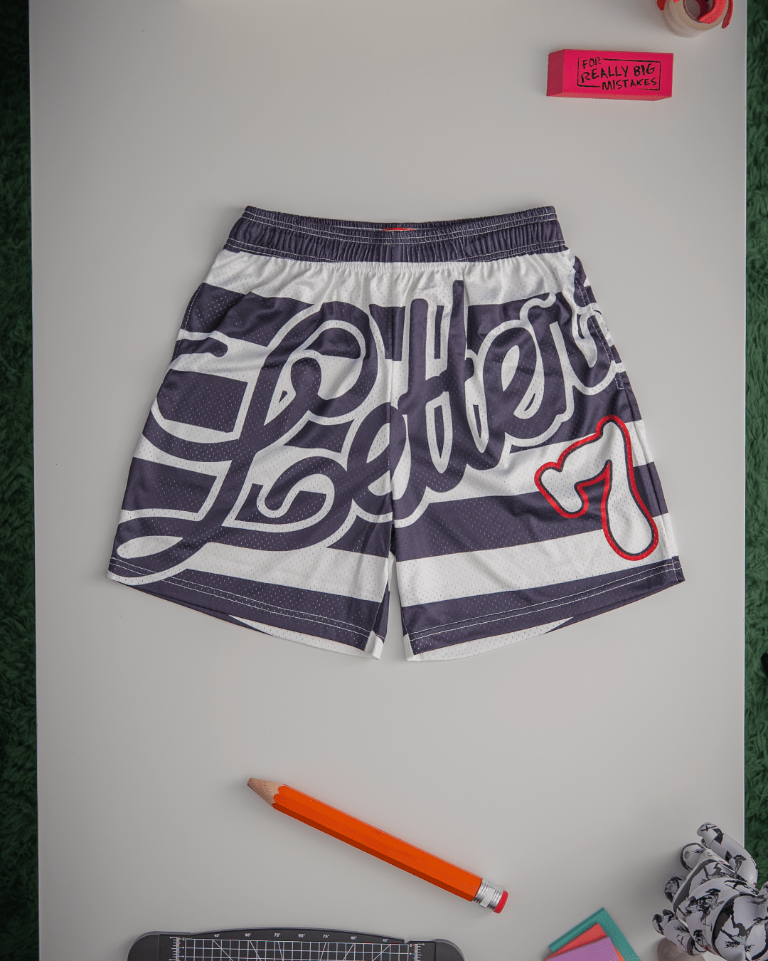 No Mimes Mesh Shorts by Red Letters