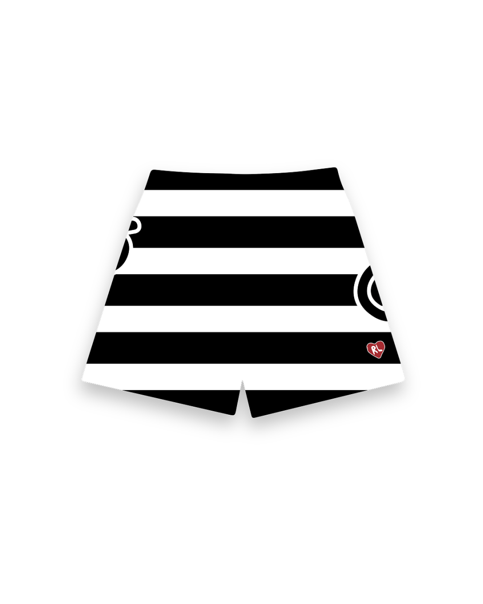 No Mimes Mesh Shorts - Red Letters