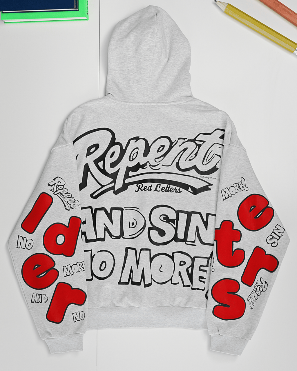 No More Sin Scattered Hoodie by Red Letters