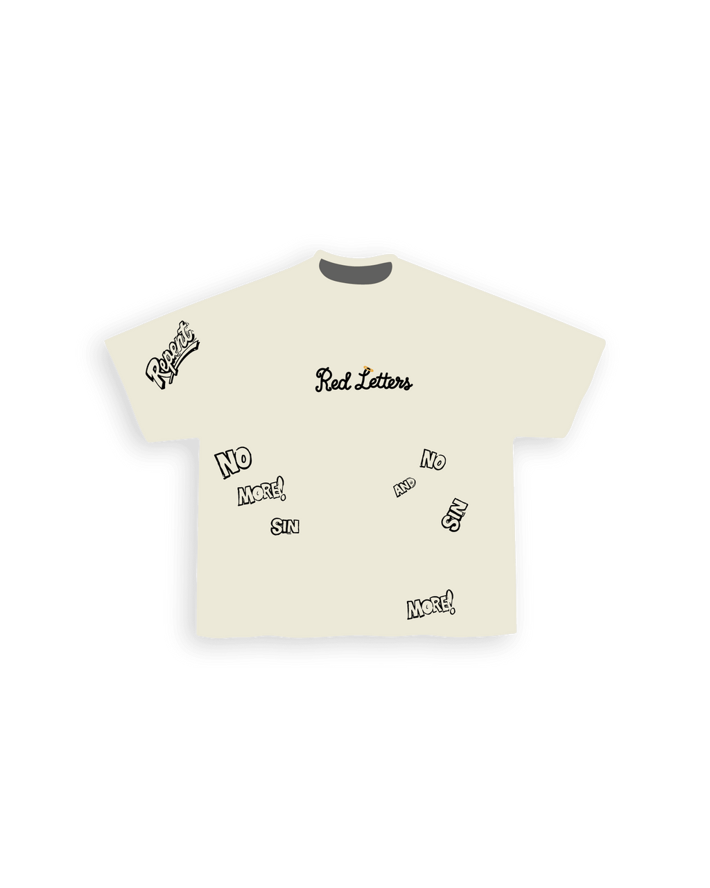 No More Sin Tee - Red Letters