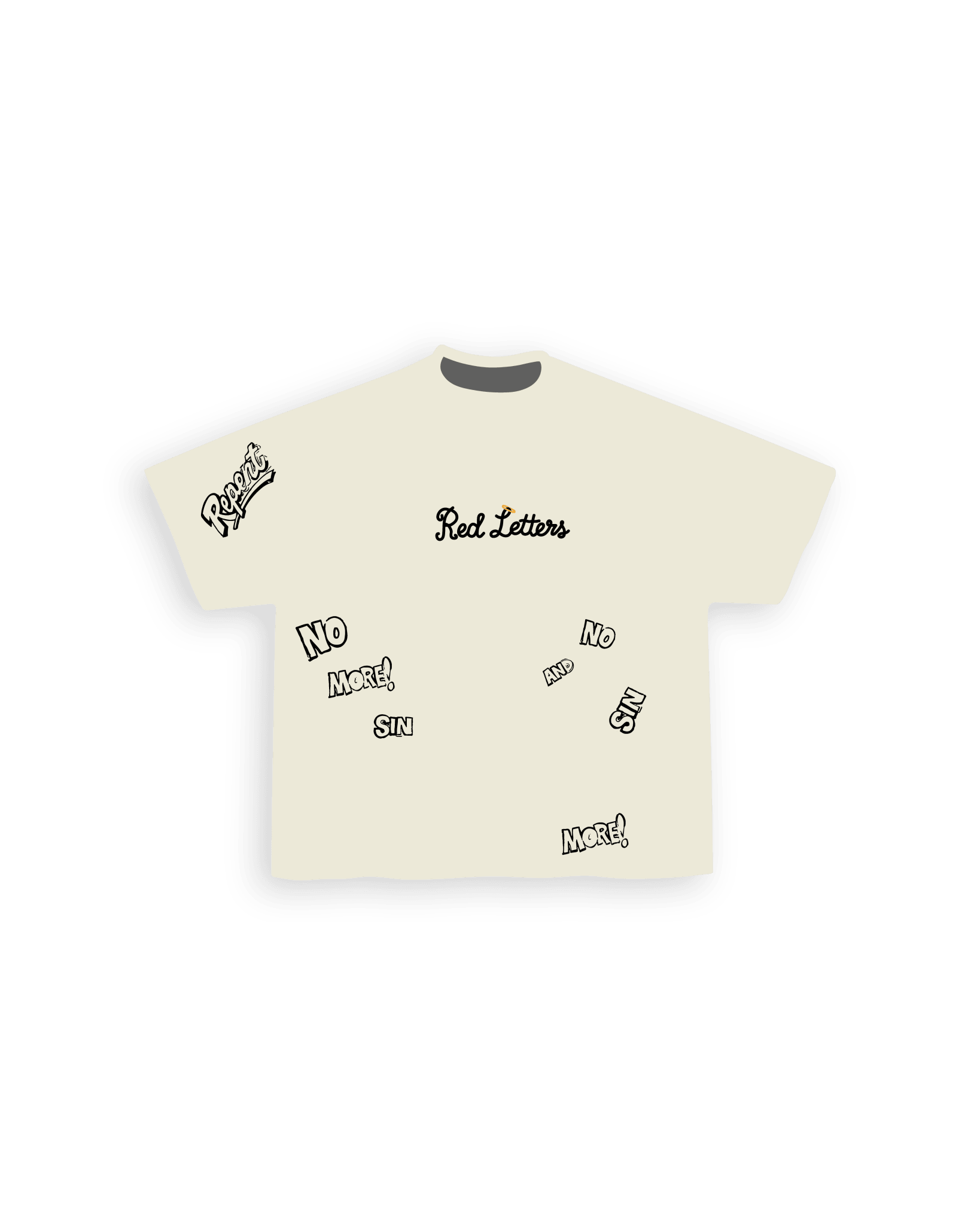 No More Sin Tee - Red Letters