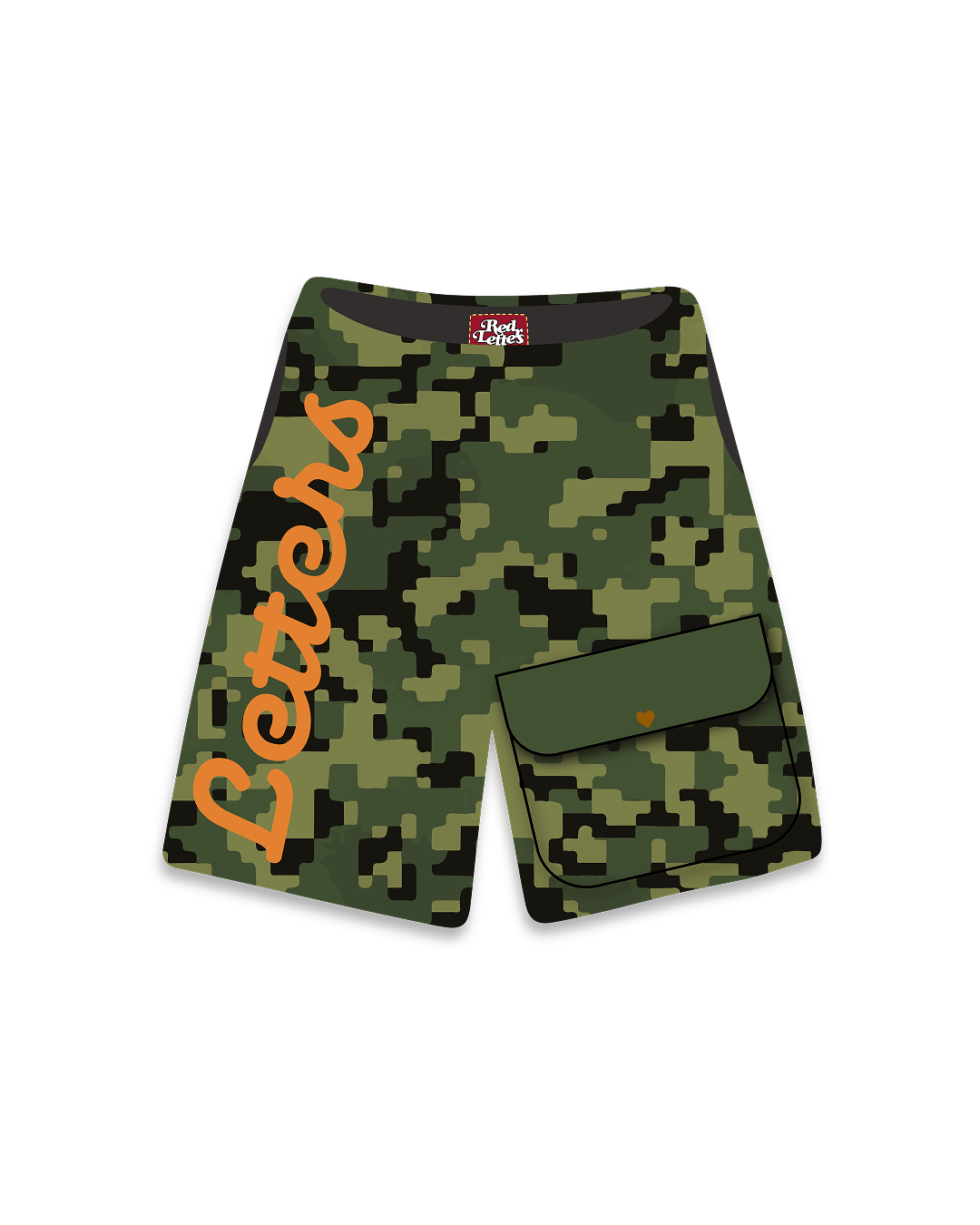 No War Digi Cargo Shorts by Red Letters