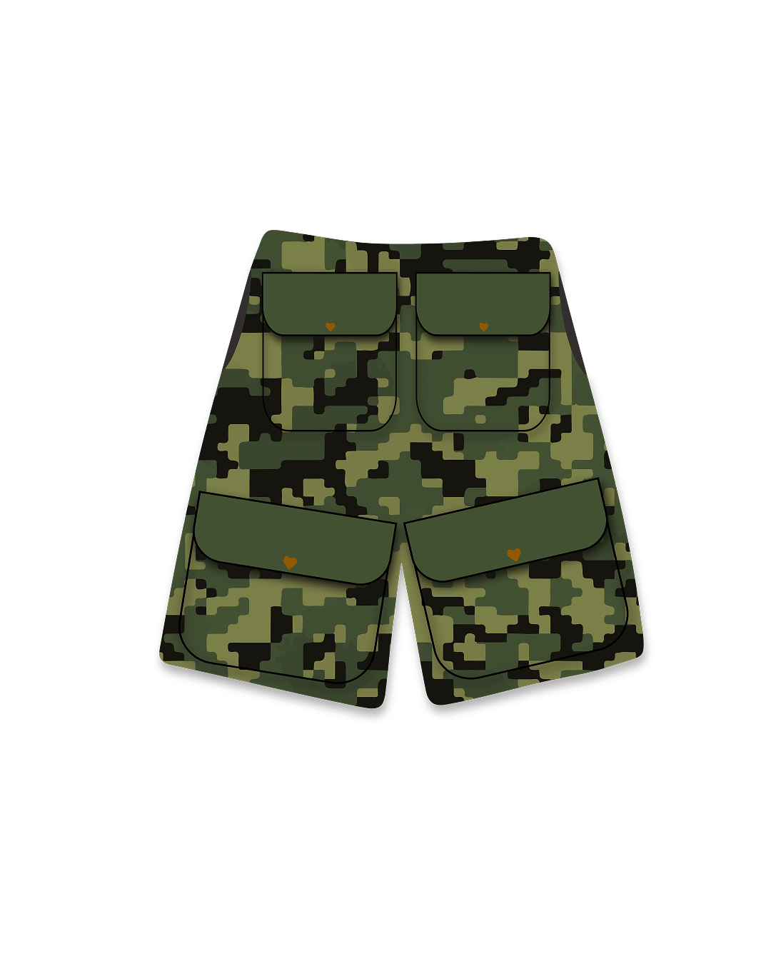 No War Digi Cargo Shorts by Red Letters