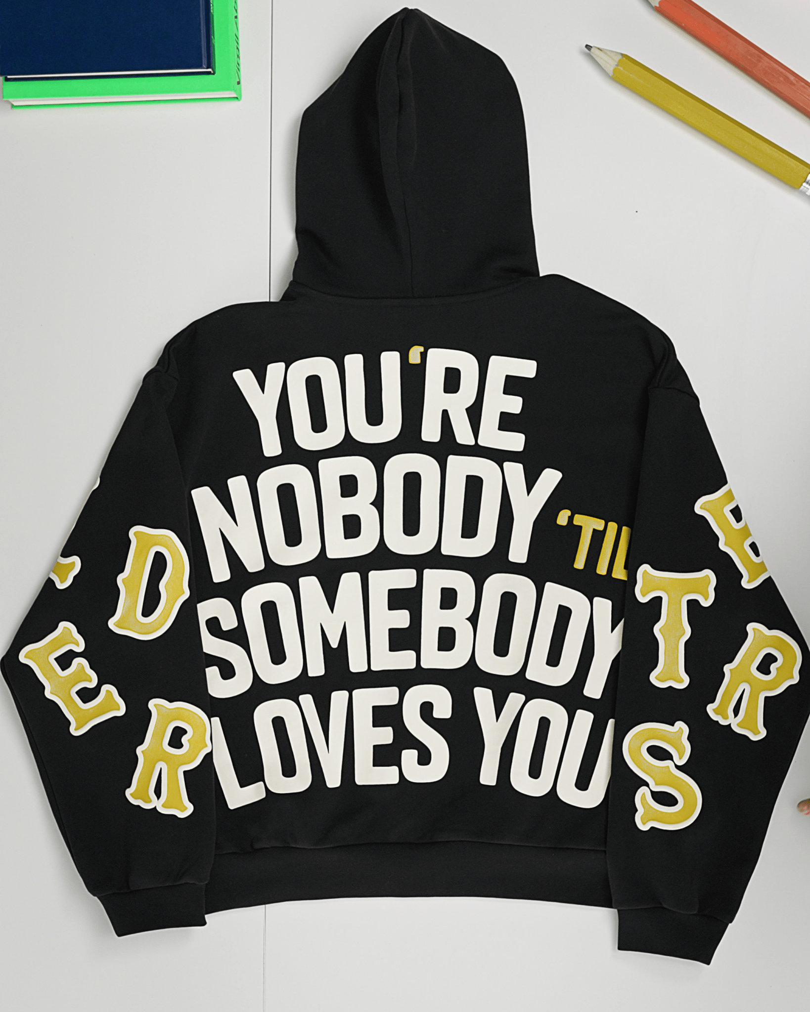 Nobody ’Til Scattered Hoodie by Red Letters